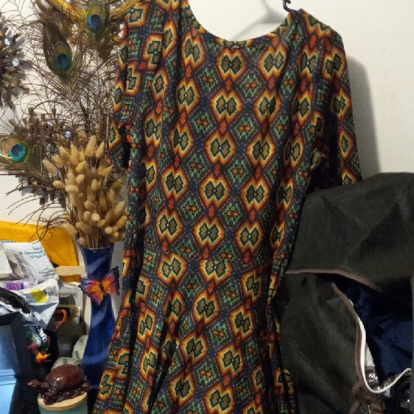 Colorful Geometric Pattern Dress - Picture 8 of 8